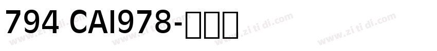 794 CAI978字体转换